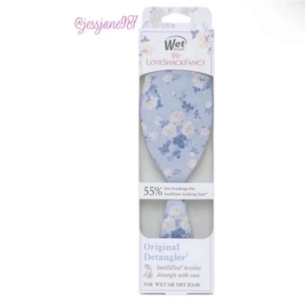 LoveShackFancy X Wet Brush Original Detangler Round Brush Everblooming Rosettes - Picture 1 of 4
